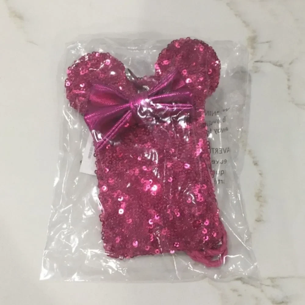 Loungefly Disney Parks Imagination Pink Minnie Mouse ID Holder Lanyard NWT
